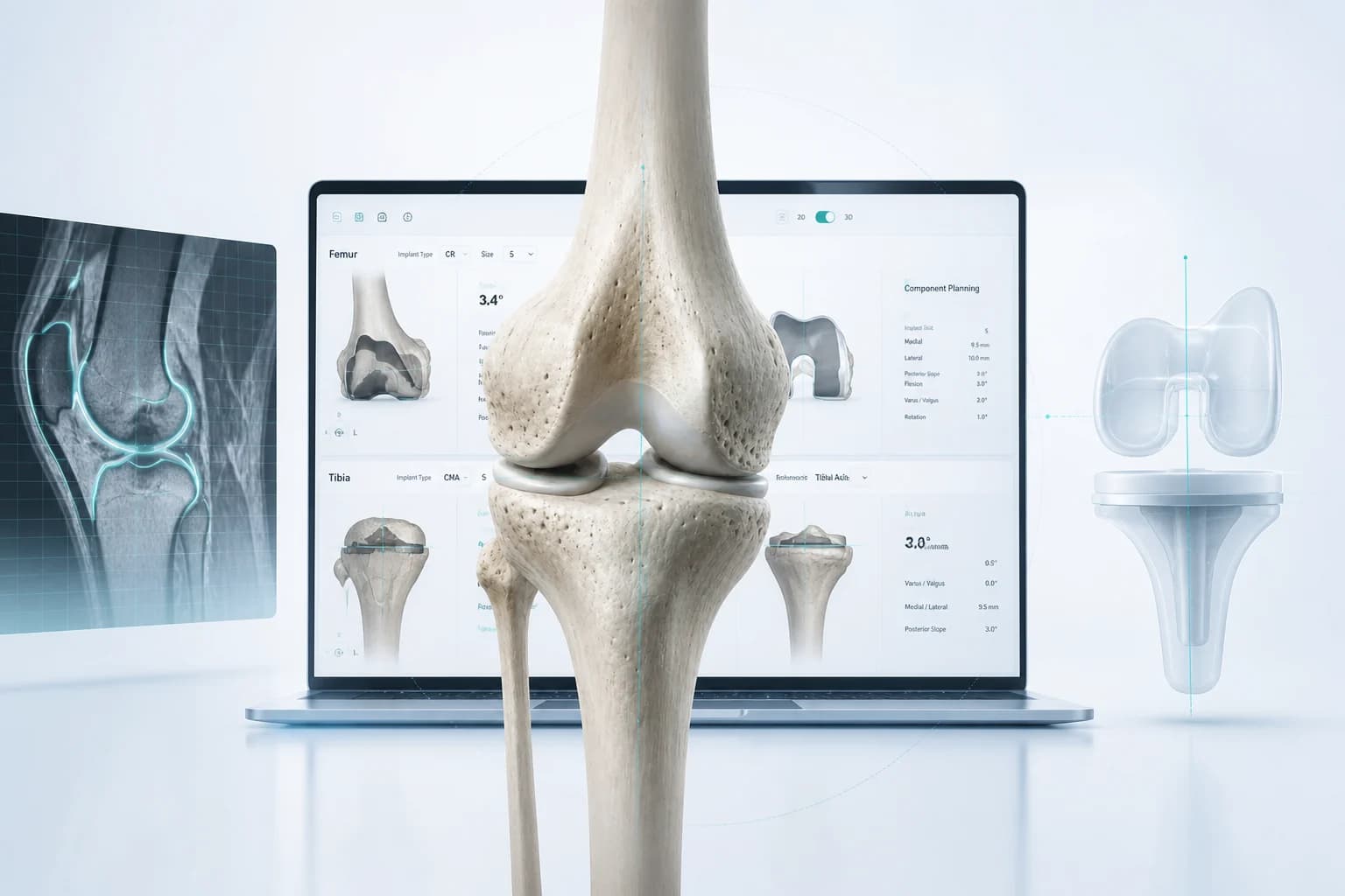 OrthoAlign AI: MR segmentasyonu, 3B diz anatomisi ve kişiye özel protez planlaması